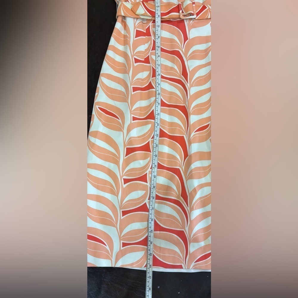 David Meister Retro 60’s 70’s Geomtric Print Belted Sleeveless Dress Size 8 - Picture 11 of 16